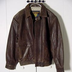 Vtg Brown Leather Wilson's A2 Style Bomber Leather Jacket Sz Xlt .Thinsulate Lined . Measures Aprox 21" Shoulders 26" Sleeves 25" Chest 28" Length Wilsons Leather Jacket, Brown Leather, Mens Jackets, Jackets & Coats, Leather Jacket, Man Shop, Leather, Clothes, Color