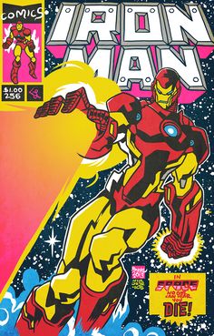 the cover to iron man comic book