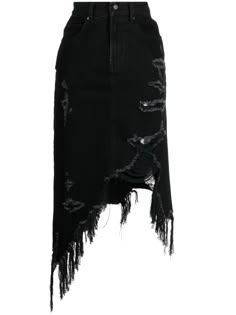 Ripped Denim Skirt, Denim Skirt Black, Ripped Denim Skirts, Pleated Denim Skirt, Grunge Skirt, Black Jean Skirt, Skirts Flowy, Distressed Skirt, Black Denim Skirt