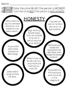 some circles with words in them that say honesty and how to use them for writing