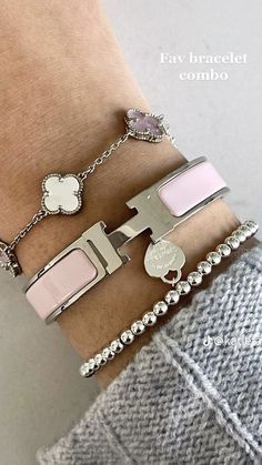 Silver Jewellery Aesthetic, Bracelets With Charms, Xoxo Jewelry, Girly Bracelets, Jewelry Wishlist, Expensive Jewelry Luxury, Price Increase, Wrist Jewelry, Luxe Jewelry