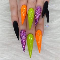 Extra Nails, Miranda Richardson, Fantastic Nails, Goth Nails, Glamorous Nails, Color Nails, Halloween Nail Designs, Halloween Designs