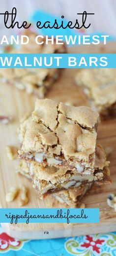 the best and cheesy walnut bars are made with only three ingredients in this recipe