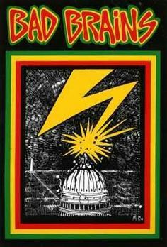 the cover art for bad brains'album, featuring an image of a lightning bolt