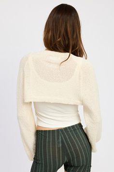 This imported Blouson Sleeve Bolero is made from 40% acrylic, 40% polyester, and 20% artificial hemp. The model wears a size small with a height of 5'9. Comfortable and stylish, it adds a touch of elegance to any outfit. Shrug Design, Cropped Knit Cardigan, Sleeve Bolero, Knit Shrug, Blouson Sleeve, Black Knit Dress, Shrug Cardigan, Plus Size Beauty, Printed Shirt Dress