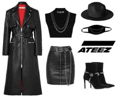 Ateez Leather Outfit, Ateez Inspo Outfits, Ateez Outfit Inspiration, Ateez Coachella Outfit, Ateez Outfits Inspired Crazy Form, Ateez Fashion Inspired