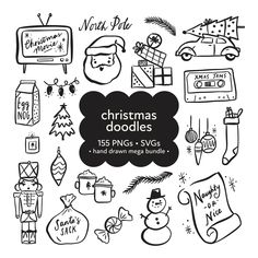 christmas doodles for hand drawn images and graphics