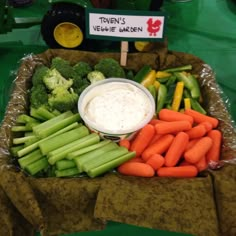 carrots, celery, broccoli and other vegetables in a tray