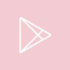 a white triangle on a pink background