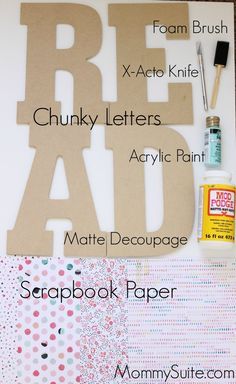 scrapbook paper and crafting supplies with the words free fad on top of it