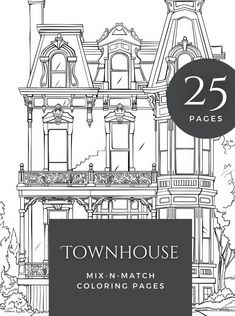 the townhouse coloring pages are available for adults and children to color on their own