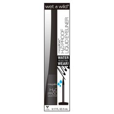 Wet n Wild Megaliner H2O Proof Liquid Eyeliner - 879 Black - 0.17oz Best Drugstore Eyeliner, Elf Eyeliner, Drugstore Eyeliner, Eyeliner Shapes, Simple Eyeliner, Makeup Package, Waterproof Liquid Eyeliner, Dry Skin Patches, Best Eyeliner