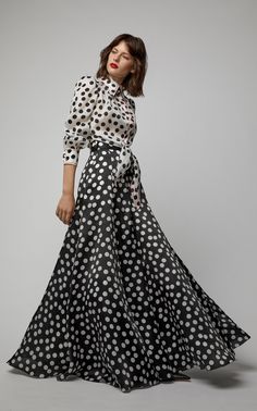 Dots Outfit, Carolina Herrera Dresses, Polka Dots Outfit, Printed Fashion, Polka Dots Fashion, Looks Chic, Wardrobe Style, Carolina Herrera, Pre Fall