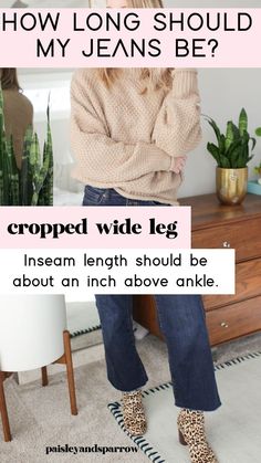 If you are wondering how long your jeans should be this is your guide! Inseam length for every style of jeans.