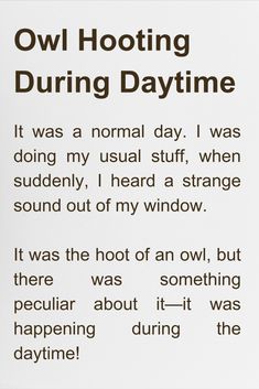 Owl Hooting Spiritual Meaning Owl Hooting, Mismatched Socks, Be Curious, Hoot Owl, During The Day, Dancing In The Rain, Owls, Dancing