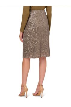 Add instant sparkle to your favourite tops when you pair them with this sequin skirt. This pencil skirt features a fitted silhouette, mid-length, and a pull-on elastic waist for easy wear. Fully lined, this skirt is covered in shining mini sequins from waist to hem. From date night to holidayparties, this sequin pencil skirt will be on heavy rotation in your closet for years to come. Sequin Pencil Skirt, Knitwear Trends, Casual Work Dresses, Petite Jumpsuit, Sequin Outfit, Petite Coat, Tall Clothing, Knitwear Tops, Fitted Silhouette