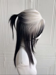 Elevate your style with our Black and White Ombre Synthetic Wig. This stunning wig features a striking blend of black and white hues, creating a captivating ombre effect that's sure to turn heads. With a length of 55cm, it gracefully falls just above the bust, offering a sleek and sophisticated look. Garment Size SizeFree SizeHair Length55 Hair Gradient, Wigs For Men, Wolf Tail, Wig Styling, Blonde Roots, Dye My Hair