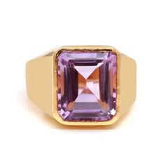 Octagon Shape, Jewelry Elegant, Birthday Ring, Amethyst Gold, Everyday Rings, Amethyst Jewelry