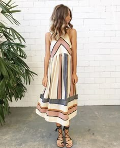 Estilo Hippie, Beauty Dress, Striped Maxi Dresses, Komplette Outfits, Maxi Skirts