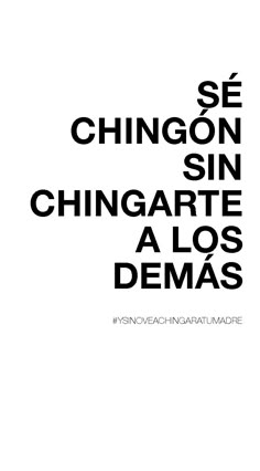 an advertisement with the words se chingon sin chigarte a los demas