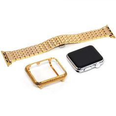 Gold Apple Watch Band, Apple Watch Bands Fashion, Apple Watch Bracelets, Apple Watch Face, Gold Apple Watch, Gold Apple, Iwatch Apple, Apple Watches, Gold Face