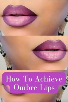 How To Do Ombre Lips, Ombré Lipstick, Ombre Lips Tutorial, Ombré Lips, Quick Eye Makeup, Lipstick Guide, Ombre Lipstick, Ombre Lip, Lipstick Style