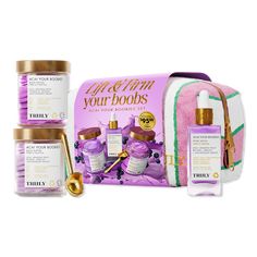 Acai Your Boobies Set - Truly | Ulta Beauty Gold Ice Cream, Towel Bag, Green Bay Packers Shirts, Tighten Skin, Vegan Clean, Boost Collagen Production, Mini Gold, The Perfect Girl, Acai Berry