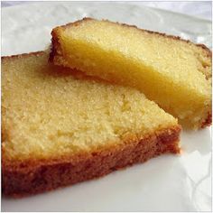 two slices of cake sitting on top of a white plate