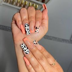 Cow Print Nail Designs, Country Acrylic Nails, Rodeo Nails, Cow Print Nails, Cowboy Nails, Beautiful Dawn, Western Nails, Country Nails, Cow Nails