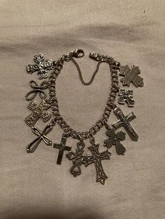 Beautiful James Avery Charm Bracelet with 11 cross charms. All but 2 are retired. Please message for additional info! James Avery Charm, James Avery Charm Bracelet, James Avery Charms, James Avery, Cross Charms, Charm Bracelet, Charms, Jewelry Making, Bracelet