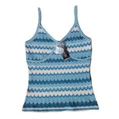 New W/Tags. 22.25" Shoulder To Waist 14.75" Pit To Pit Blue Ribbed V-neck Tank Top, Light Blue Knit V-neck Top, Blue Sleeveless Knitted Top, Casual V-neck Pointelle Knit Tank Top, Blue Knitted Sleeveless Top, Light Blue Fitted V-neck Sweater, Blue Fitted V-neck Knit Top, Fitted Blue V-neck Knit Top, Light Blue Knit Top For Summer