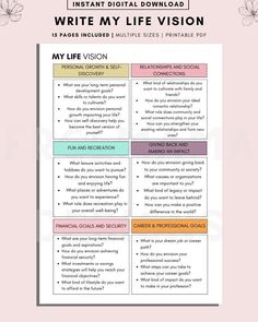 the ultimate guide to writing a life vision