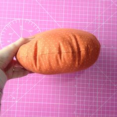 Halloween Fabric Pumpkin Tutorial - The Fabric Fox Pumpkin Plush Sewing Pattern, Diy Pumpkin Fabric, Stuffed Pumpkins Fabric Pattern, Pumpkin Fabric Pattern