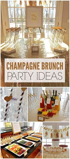 champagne brunch party ideas on pinterest for the bride and grooms