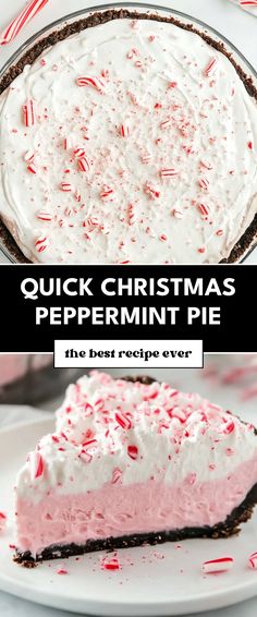 Image for Quick Christmas Peppermint Pie Frozen Peppermint Pie, Peppermint Pie No Bake Easy, Melted Peppermint Ideas, Christmas Party Deserts Ideas, No Bake Christmas Pie Recipes, Peppermint Icebox Pie, Peppermint Mousse Cups, Clean Simple Eats White Chocolate Peppermint, Peppermint Hot Cocoa Mini Pies