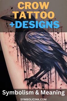 Crow Tattoo Meaning Crow Tattoos Men, Images Of Crows, Crow Tattoo Ideas Women, Crow Book Tattoo, Crows Drawing Reference, Crow Tattoo Feminine, Celtic Crow Tattoo, Crow Tattoo For Women Beautiful, Dainty Crow Tattoo