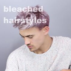 You won’t believe how stunning these 15 bleach hair ideas are! From bold hair color underneath to edgy skunk hair and playful peekaboo hair, these looks are the ultimate hair inspiration short and long styles. Get inspired by dyed hair with vibrant hair streaks and hair color streaks that elevate your style. Perfect for those seeking alternative hair ideas to transform their look! Grey Hair Color Men, Ash Purple Hair, Purple Hair Guy, Lavender Hair Dye, Purple Grey Hair, Pastel Purple Hair, Lavender Hair Colors, Hairstyles Anime, Light Purple Hair