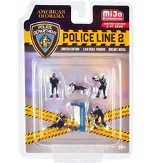 two police action figures are in the package