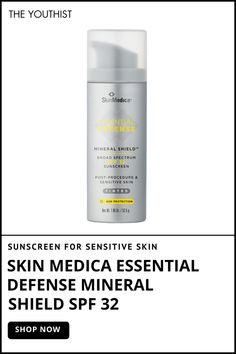 Skin Medica's Essential Defense Mineral Shield SPF 32 features a blend of titanium dioxide and zinc oxide, offering a light tint for a creamy, soft finish. The micronized zinc oxide ensures even coverage suitable for all skin tones. Infused with caffeine and antioxidants, it complements retinoid products, enhancing their rejuvenating properties. A practical choice for broad-spectrum sun protection that caters to diverse skin tones and supports skincare routines.


#SkinMedica #SensitiveSkinSunscreen #SunProtection #SkinCareRoutine
#SensitiveSkinCare #CleanBeauty
#EverydaySPF Sunscreen For Face, Skincare Routines, Skin Medica, Facial Sunscreen, Spf Sunscreen