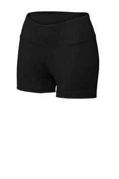 Ideal for training, track, volleyball or the gym, this moisture-wicking short has PosiCharge technology to lock in colors and logos. 8.3-ounce, 86/14 poly/spandex with PosiCharge technology;  Removable tag for comfort and relabeling;  Knit waistband;  3-inch inseam; Womens Athletic Outfits, Training Shorts, Active Wear Shorts, Embroidered Clothes, Athletic Outfits, Women's Wardrobe, Active Women, Athletic Fits, The Gym