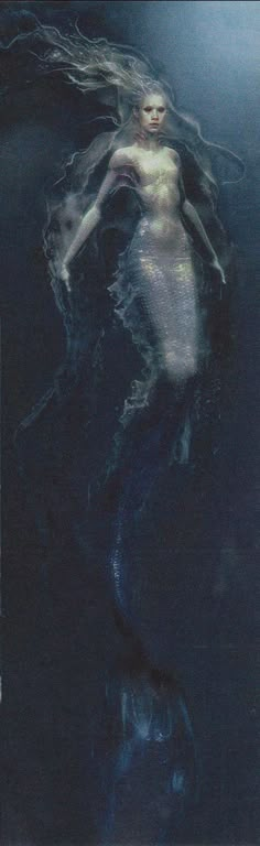 an image of a mermaid swimming in the water