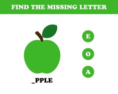 find the missing letter from an apple