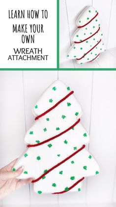 how to make your own wreath attachment for christmas tree ornament - step by step instructions