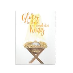 a card with the words, seers to the newborn king on top of it