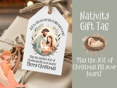 nativity gift tags for the joy of christmas