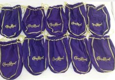 "This listing is for (1) Lot of  10 Crown Royal Green Drawstring Bags as seen in the pictures. Approximately 9\" in length. The bags are from a large quantity we received, and in good used condition. They may have wrinkles from storage, or have small blemishes or imperfections. Thank you for your interest in our listing!  *Please examine pictures as an additional part of the description.*  WE SHIP QUICK. If there are any further questions regarding this listing please feel free to contact us. If Crown Royal Bags, Harley Davidson Patches, Purple Crown, Royal Green, Glasses Shop, Drawstring Bags, Crown Royal, Royal Purple, Purple Bags