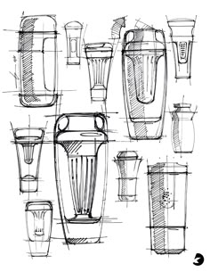 a bunch of vases are shown in this drawing