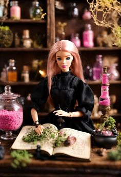 Barbie Apothecary Home
Barbie dolls 
Barbie aesthetic 
Barbie 
Apothecary aesthetic 
Aesthetic 
Apothecary 
Pink world 
Pink aesthetic 
Potion room 
Witch aesthetic 
Witches 
Barbie witch Barbie Photography Ideas, Barbie Doll Display Ideas, Witchy Barbie, Witch Barbie, Annie Wilkes, Barbie Witch, Goth Doll, Apothecary Shop, Realistic Barbie