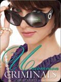 a woman wearing sunglasses and pearls on her head with the cover of an article about women's eyewear