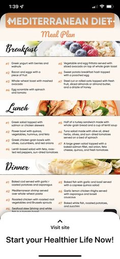 Diet Food List, Diet Meal